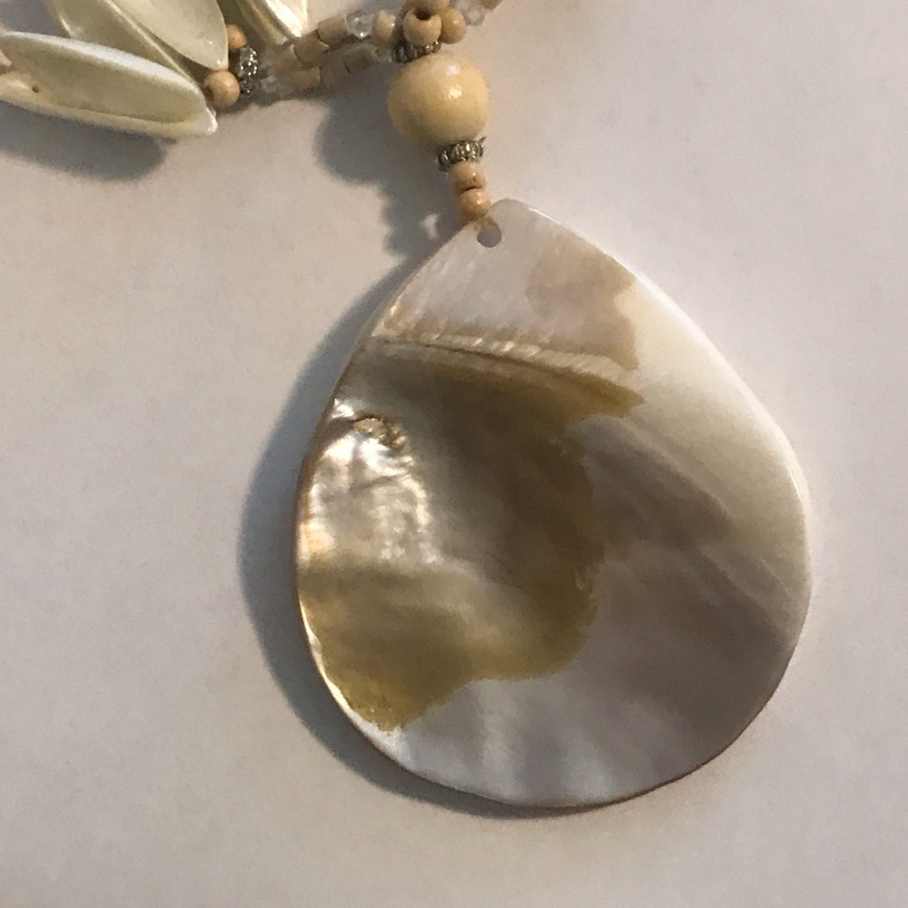Beaded Shell Statement Necklace - Picture 7 of 7